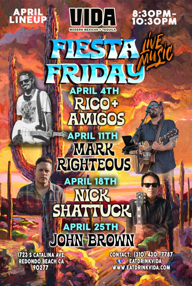 Vida Fiesta Friday: April concert lineup.